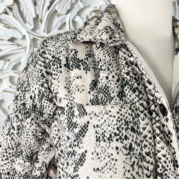 {ATM} Snake Print Boxy Down Puffer Jacket, Size XS - Picture 7 of 14